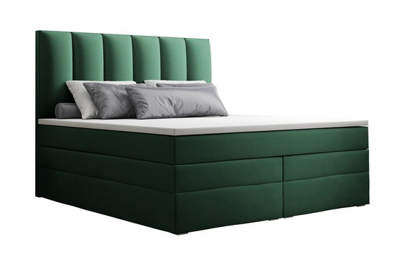 Łóżko z oparciem Hamptons 90x200 bonel/pocket zielone