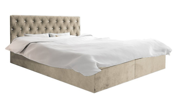 Łóżko boxspring 140x200 beż Bella