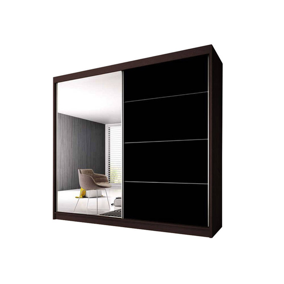 Szafa do sypialni z lustrem Max 31 orzech 233 cm