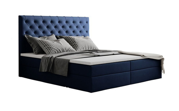 Łóżko glamour York 160x200 granatowe