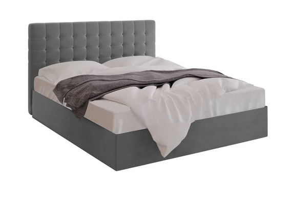 Solidne łóżko do sypialni 200x200 szare Rico