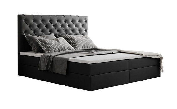 Łóżko glamour York 200x200 czarne