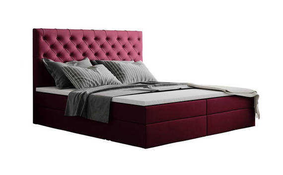 Łóżko glamour York 160x200 bordo