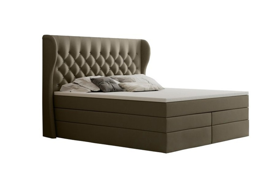 Łóżko retro Cruz 160x200 bonel/pocket beż