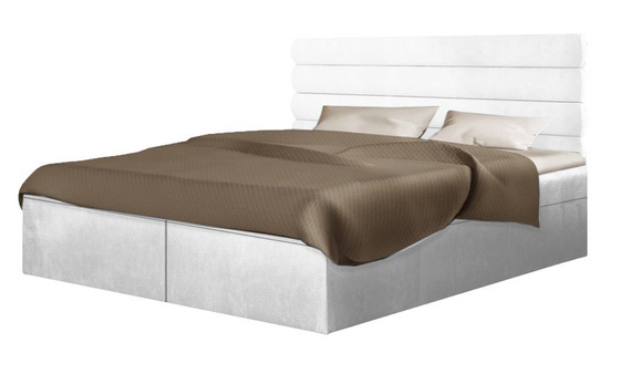Boxspring łóżko 180x200 białe Ricky