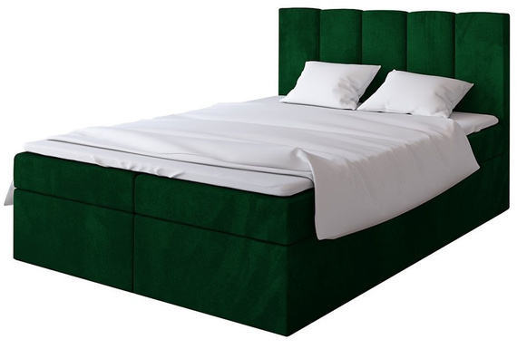 Boxspring 160x200 zielone Bergamo