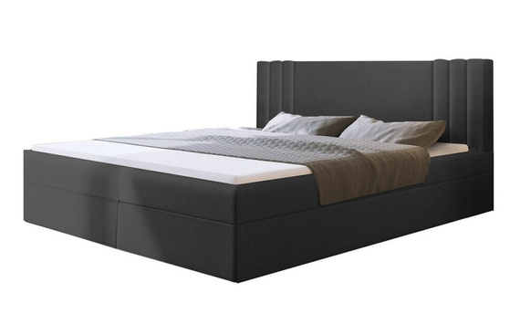 Łóżko boxspring 140x200 grafit Elsa