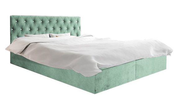 Łóżko boxspring 140x200 mięta Bella