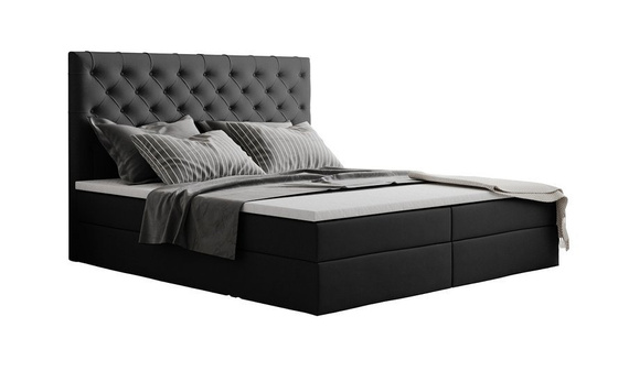 Łóżko glamour York 160x200 czarny