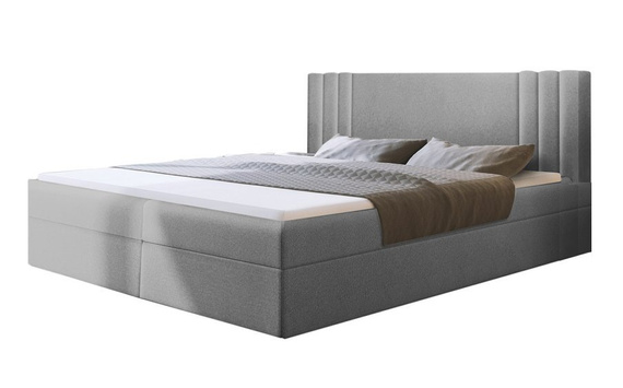 Łóżko boxspring 180x200 szare Elsa