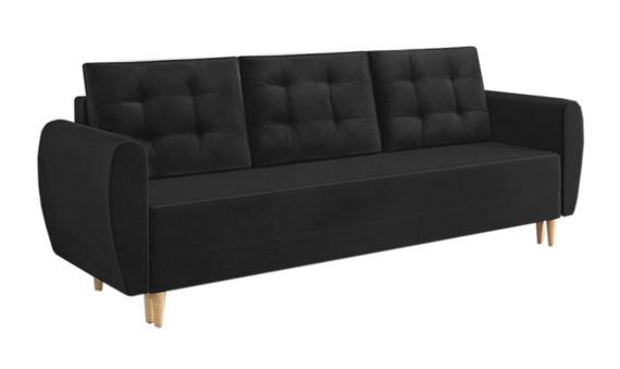 Sofa na nóżkach czarna Hamori