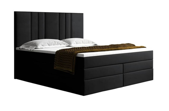 Bardzo wysokie łóżko 160x200 pocket/bonel black Luton