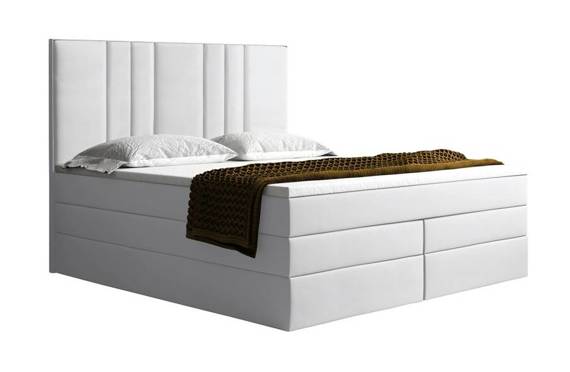 Bardzo wysokie łóżko 200x200 pocket/bonel biel Luton