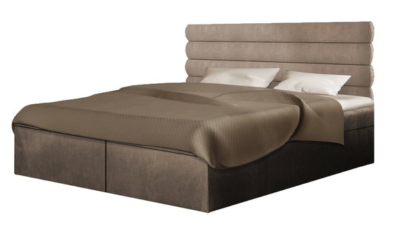 Boxspring łóżko 160x200 beż Ricky