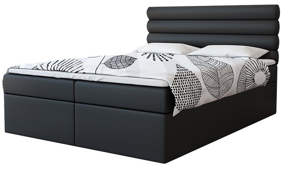 Boxspring łóżko 160x200 czarne Ricky