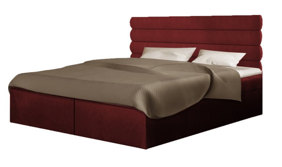 Boxspring łóżko 180x200 czerwone Ricky