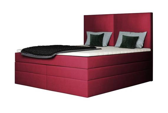 Kontynentalne łóżko 140x200 bonel/pocket czerwone Torino
