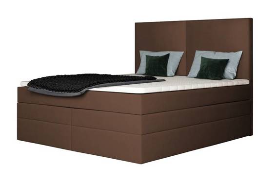 Kontynentalne łóżko 90x200 bonel/pocket brąz Torino