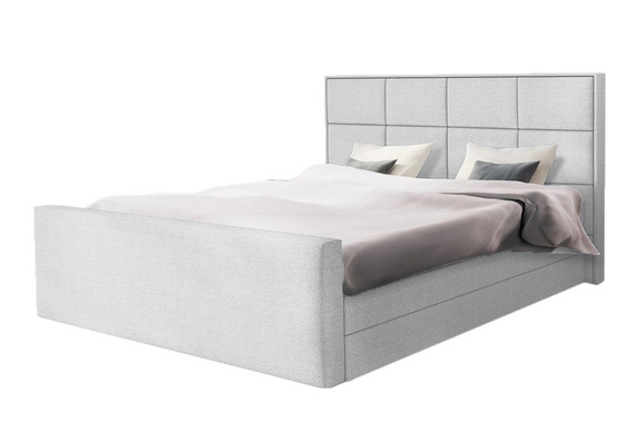 Łoże kontynentalne 180x200 białe Dedal
