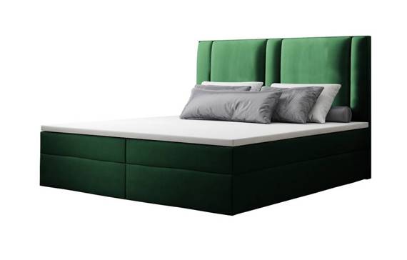 Łóżko 180x200 z pojemnikiem zielone Aspen