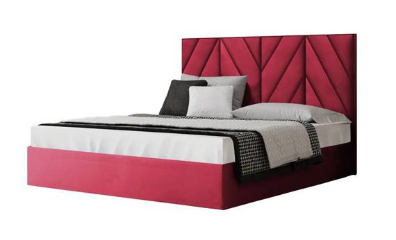 Łóżko bez materaca 200x200 czerwone Bedford