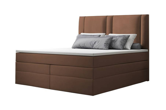 Łóżko boxspring 160x200 pocket/bonel brąz Aspen