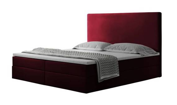 Łóżko do sypialni kontynentalne 180x200 czerwone Napoli