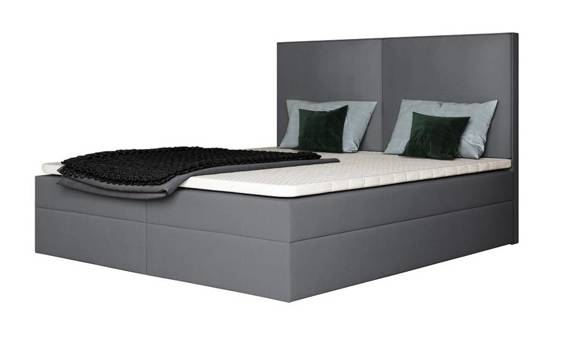 Łóżko do sypialni kontynentalne 180x200 grey Torino