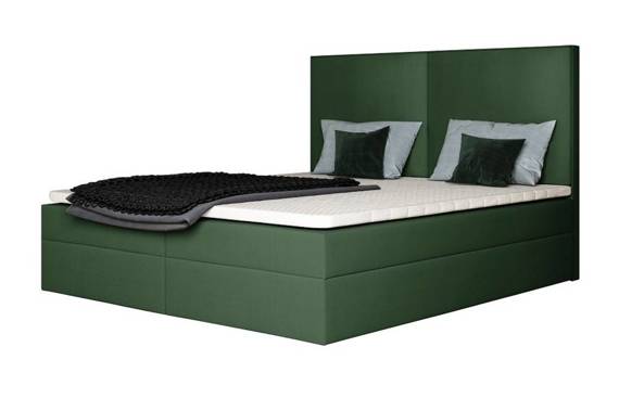 Łóżko do sypialni kontynentalne 90x200 zielone Torino