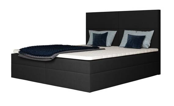 Łóżko do sypialni z pojemnikiem Dublin 200x200 czarne