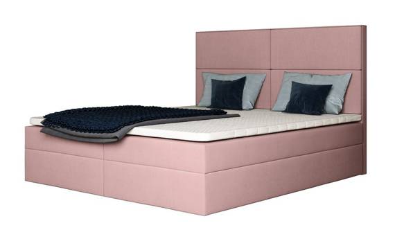 Łóżko do sypialni z pojemnikiem Dublin 200x200 róż