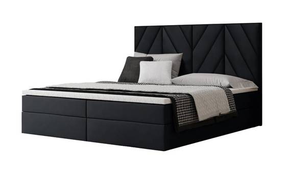 Łóżko kontynentalne ze schowkiem 140x200 grafit Bedford
