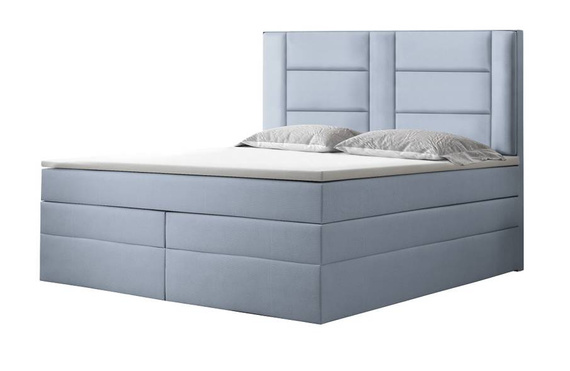 Łóżko kontynentalne ze skrzynią 90x200 bonel/pocket grey Vegas