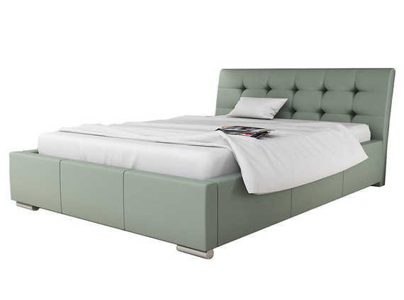 Łóżko tapicerowane glamour 180x200 zielone Campari