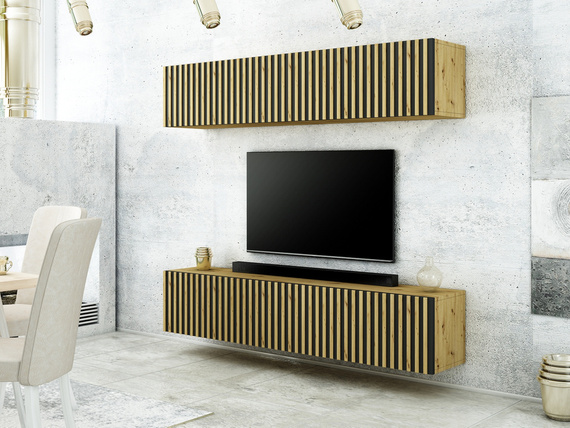 Meblościanka Loft z lamelami - Lamel 6
