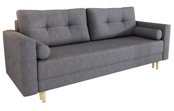 Scandi sofa szara plecionka Nevada
