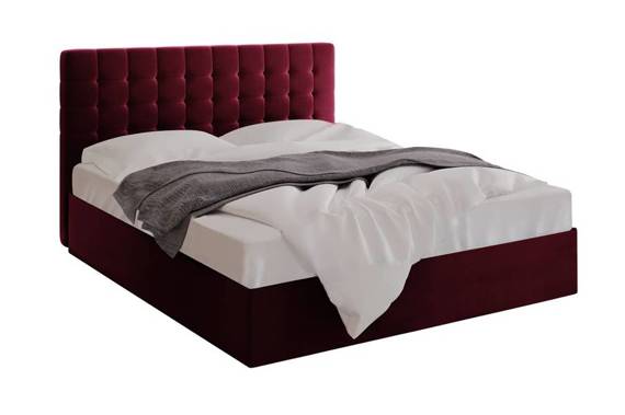 Solidne łóżko do sypialni 140x200 czerwone Rico