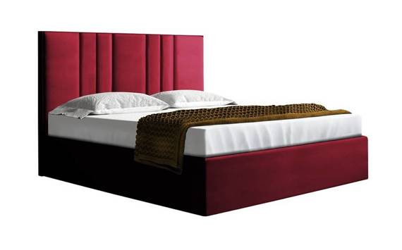 Wygodne łóżko do spania 180x200 czerwone Luton