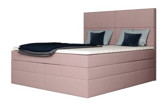 Wysokie łóżko Dublin 160x200 bonel/pocket róż